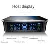 Система контроля давления в шинах с питанием от солнечной батареи USB TPMS для легковых и грузовых автомобилей Датчик давления в шинах Предупреждение о температуре с 4 внешними датчиками