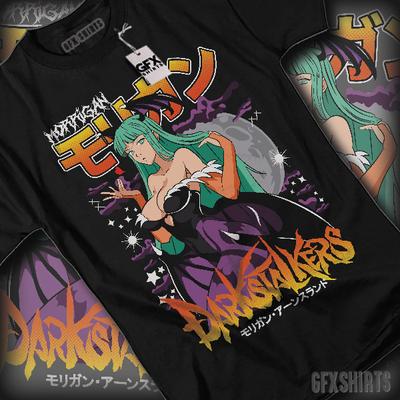 Футболка Darkstalkers Морриган Эйнсленд Аниме Манга Хентай Вайфу Косплей Футболка