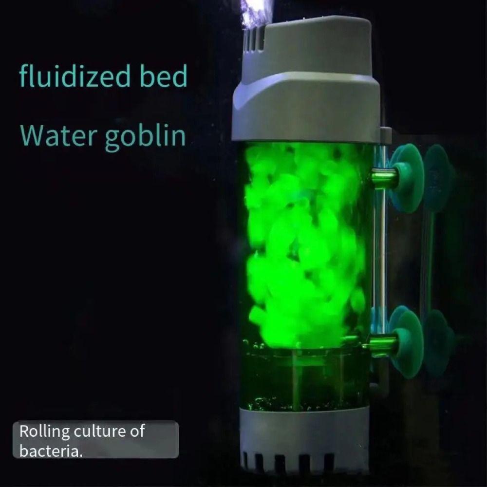 Green Fish Tank Fluidized Bed Filter Plastic Bio Sponge Filters Aquarium Filter Aquarium