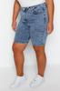 Women's Style Plus Size Dark Blue High Waist Stretchy Skinny Shorts & Bermudas