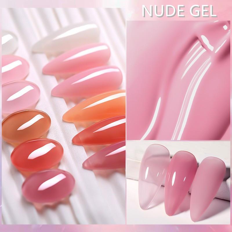 Набор лаков для ногтей Nail Art Nude, популярный цвет, белый прозрачный желеобразный клей для ногтей для маникюрного салона