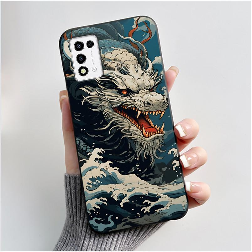 For ZTE Libero 5G III,  A202ZT Soft Silicone Black Case For ZTE Libero 5G II, A103ZT Popular Pattern Panda Shockproof Shell