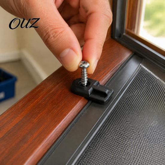 Replacement Clips for Window Screens Screen Clips, Retainer with Screws Frame Replacement, Durable Fasteners Storm Windows and Mesh Installation