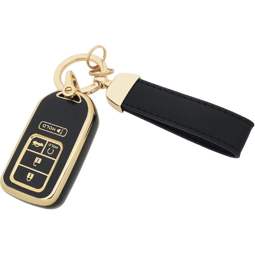 360 Degree Soft TPU Protector Key Fob Cover Case Compatible with 2017 2018    Honda Civic Accord Pilot CR-V Passport ight EX EX-L Touring 5 Button