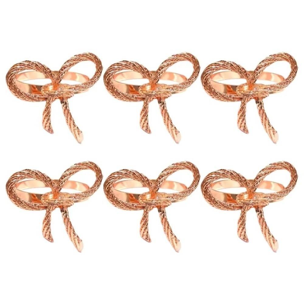 1/6/12pcs Metal Napkin Ring Buckles Gold Dinnig Table Decoration Exquisite Napkin Holder Kitchen