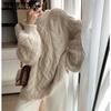 Autumn and Winter Women's Sweater Round Neck Korean Loose Thickened Fried Dough Twists Pullover Sweater