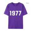 1977 Cotton T-shirt Men and Women Fashion Brand High Street Loose Fleece Cotton T-shirt Autumn Winter Warm Cotton T-shirt