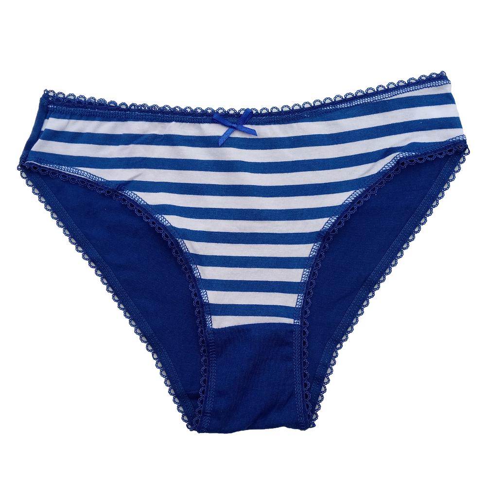 Women's Cotton Panties Sexy Soft Striped Underpants Solid Color Briefs Female Comfortable Stretch Lingerie M-XL 12 Pcs/set