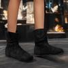 Fashion Women Flats Ankle Snow Boots Suede Shoes Mid Heels Casual Sneakers 2025 Fashion Trend Large Size Walking Non Slip Botas Mujer