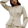 European and American independent station sweater jacket women's spring and autumn new soft waxy lazy wind knitted cardigan