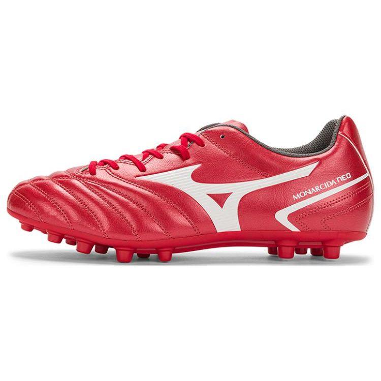 Mizuno Monarcida Neo 2 Select Round Toe Comfortable Ag (Rubber Short Studs) Slip Resistant Durable Soccer Shoes Men Soccer Shoes Red White P1GA222660