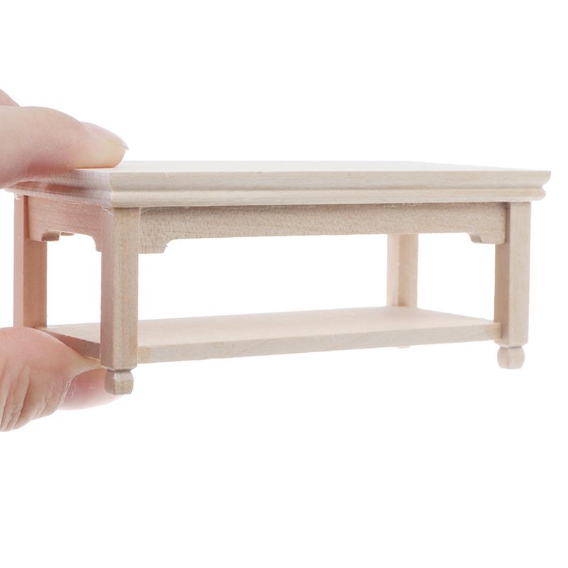 1:12 Miniature Doll House Coffee Table Furniture Wooden Mini Dining Table Toy