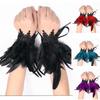 Popular Dress Up, Halloween Accessories, Feather Wristbands, Performance Ball, Lace Feather Wristbands, Gothic Style, Feather Wrist Accessories