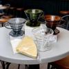 Большая прозрачная воронка для фильтрования кофе V60 с резьбой