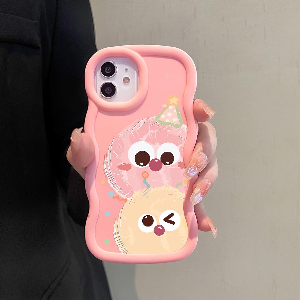 Для Infinix Hot 40i 30i Smart 8 OPPO A18 A38 A58 A60 A78 Reno12 FS Vivo Y18 Y28 Y36 Y22s Y17s милый мультяшный узор мягкий силиконовый чехол для телефона с волнистым краем