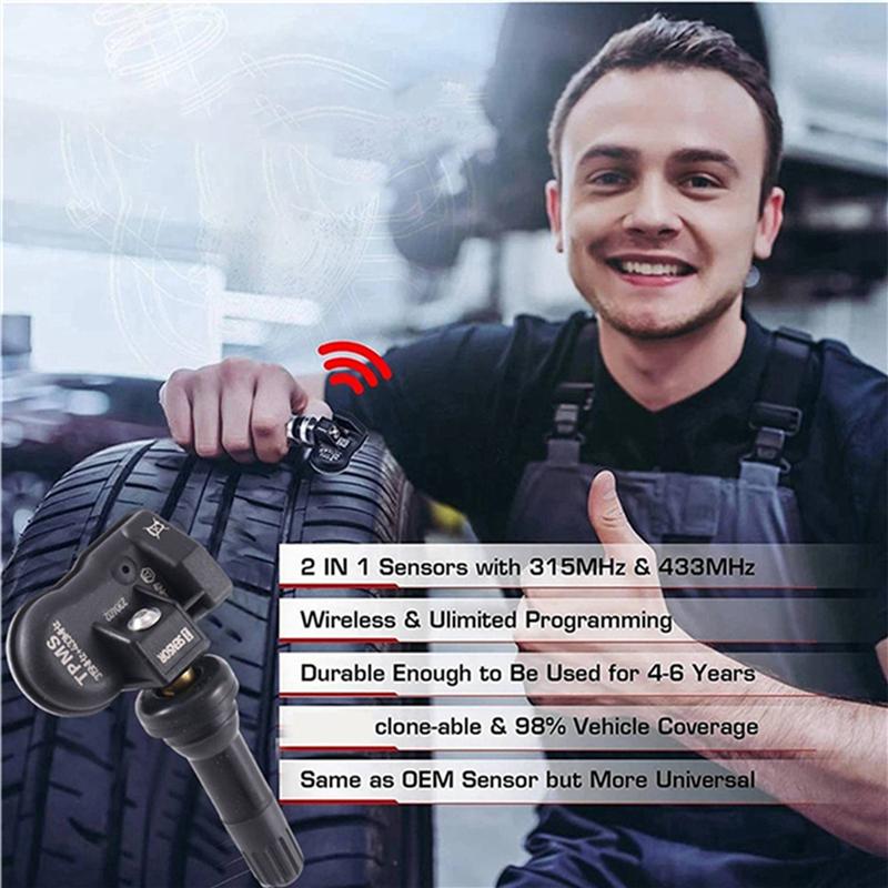 20 шт. Программируемые датчики давления в шинах TPMS Для Autel TS408 TS508 ITS600 433 МГц 315 МГц 2 в 1 MX Sensor Система мониторинга