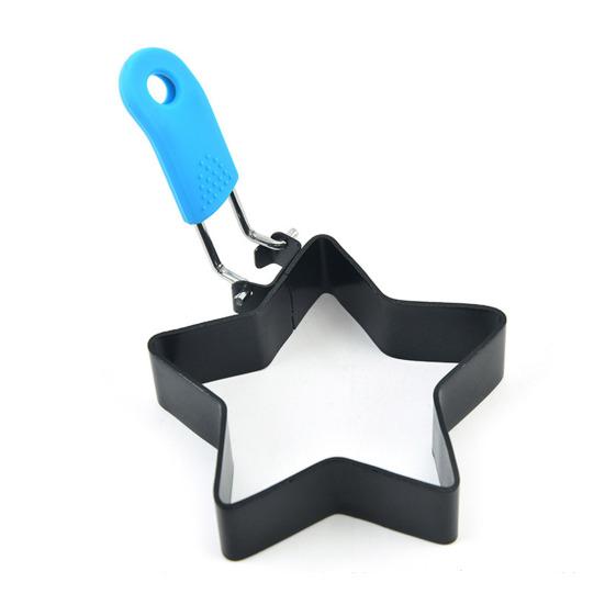 Форма для яиц в форме сердца из нержавеющей стали, антипригарное покрытие, цветок, звезда, блин, омлет