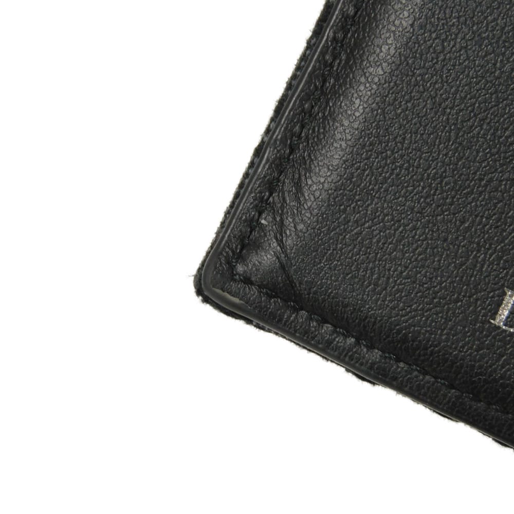 Подержанный 10656 Saddle Вертикальный держатель для карт 2ADCH169YKS_H03E 7946 Логотип Металлический Косой жаккард Черный Мужской из Японии