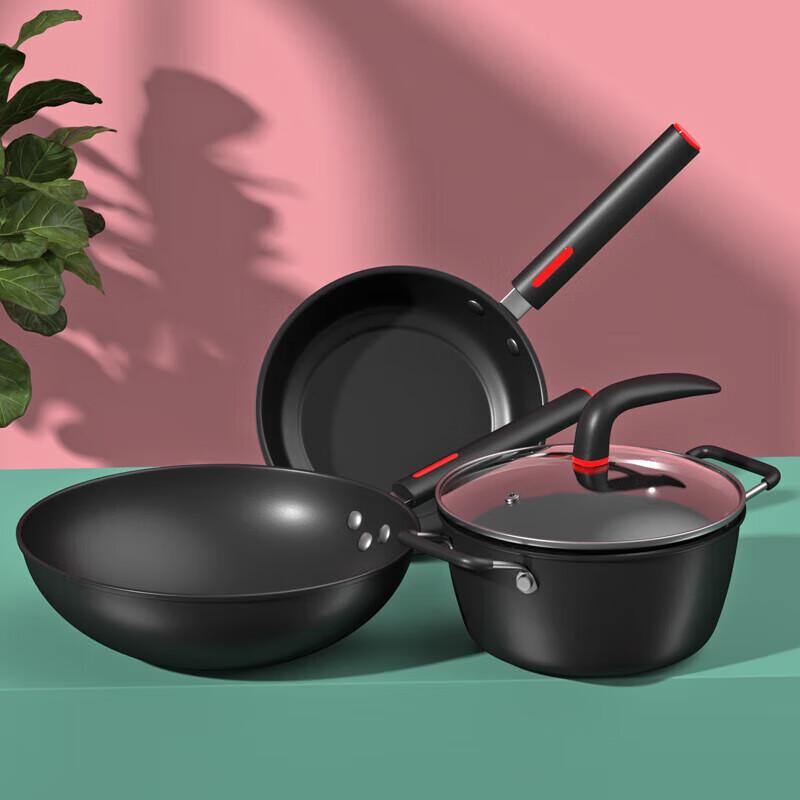 DStt Qizizi Stainless Steel 3-Piece Cookware Set