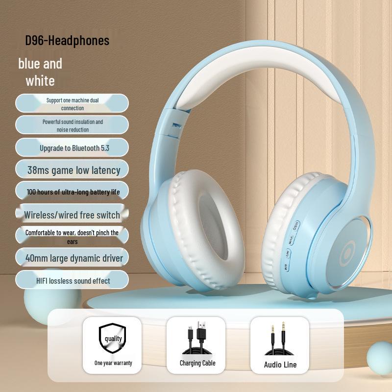 Модные полноразмерные Bluetooth-наушники с мощным басом для спорта и киберспорта