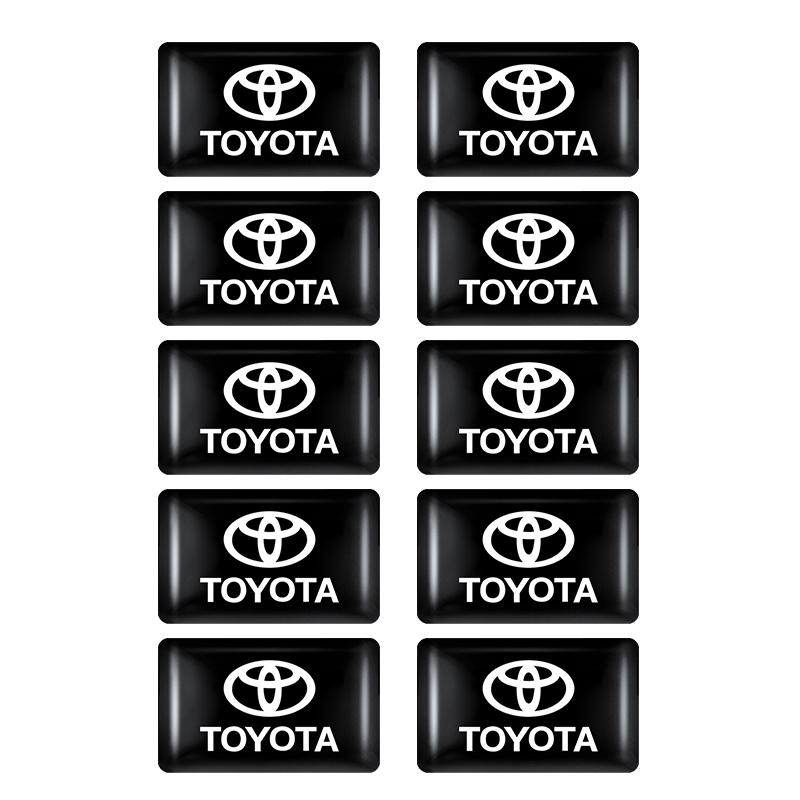 2026 Новые Для Toyota 4/10 шт. Наклейки на Салон Автомобиля Значки Авто Стайлинг Декоративные Аксессуары Для Toyota Rav4 Yaris hilux prius a