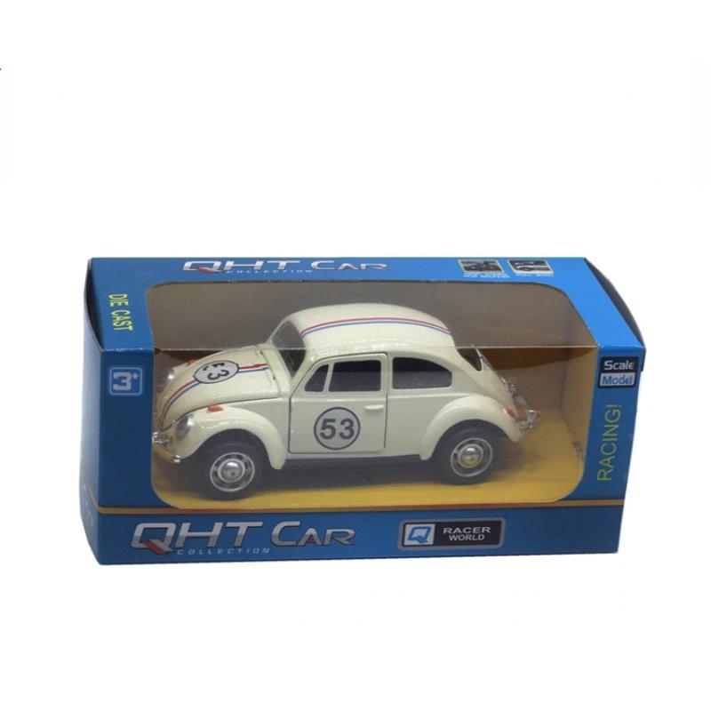 1:32 Литой металлический автомобиль Volkswagen Beetle Классическая модель игрушки с функцией pull-back Транспортные средства для подарков детям A931