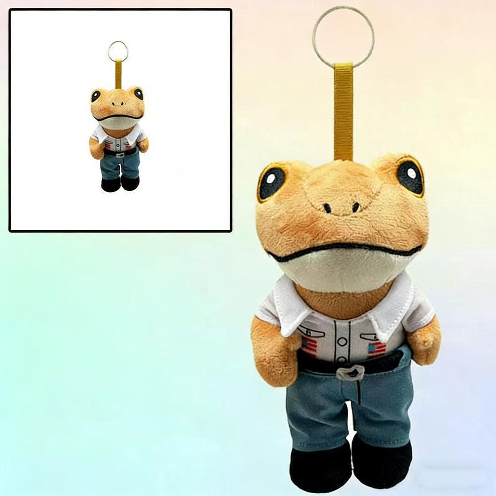 CutePuerto Rican Singer Bad Bunny Frog Plush Keychain Stuffed Doll Backpack Pendant Kids Toy Cute Toy Festival Birthday Gift