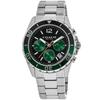 Kent Black & Green Хронограф Циферблат Стальные Мужские Часы 14602557