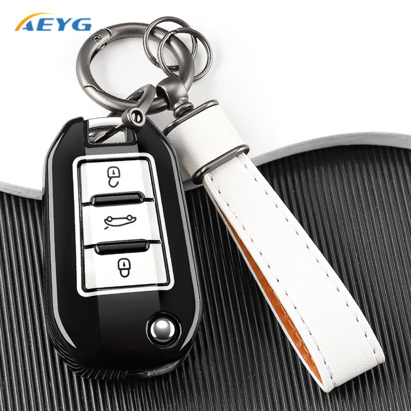 Чехол-держатель брелка из ТПУ для Peugeot 208 3008 308 508 408 2008 307 4008 Для Citroen C4 C3 C6 Cactus C8 3 Кнопки