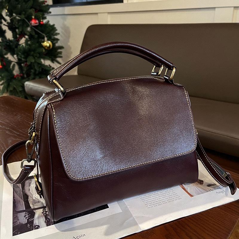 Кожаная ретро-сумка женская сумка-подушка сумка-тоут женская сумка через плечо кожаная сумка через плечо