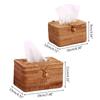 Simple Style Handmade Rattan Tissue Box Toilet Paper Cover Dispenser for Bathroom Home Office Hotel Napkin Storage Container