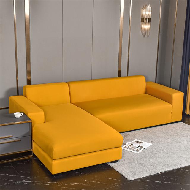 Эластичные чехлы для диванов для гостиной, эластичные чехлы для диванов из спандекса, однотонные пылезащитные угловые секционные чехлы для шезлонгов