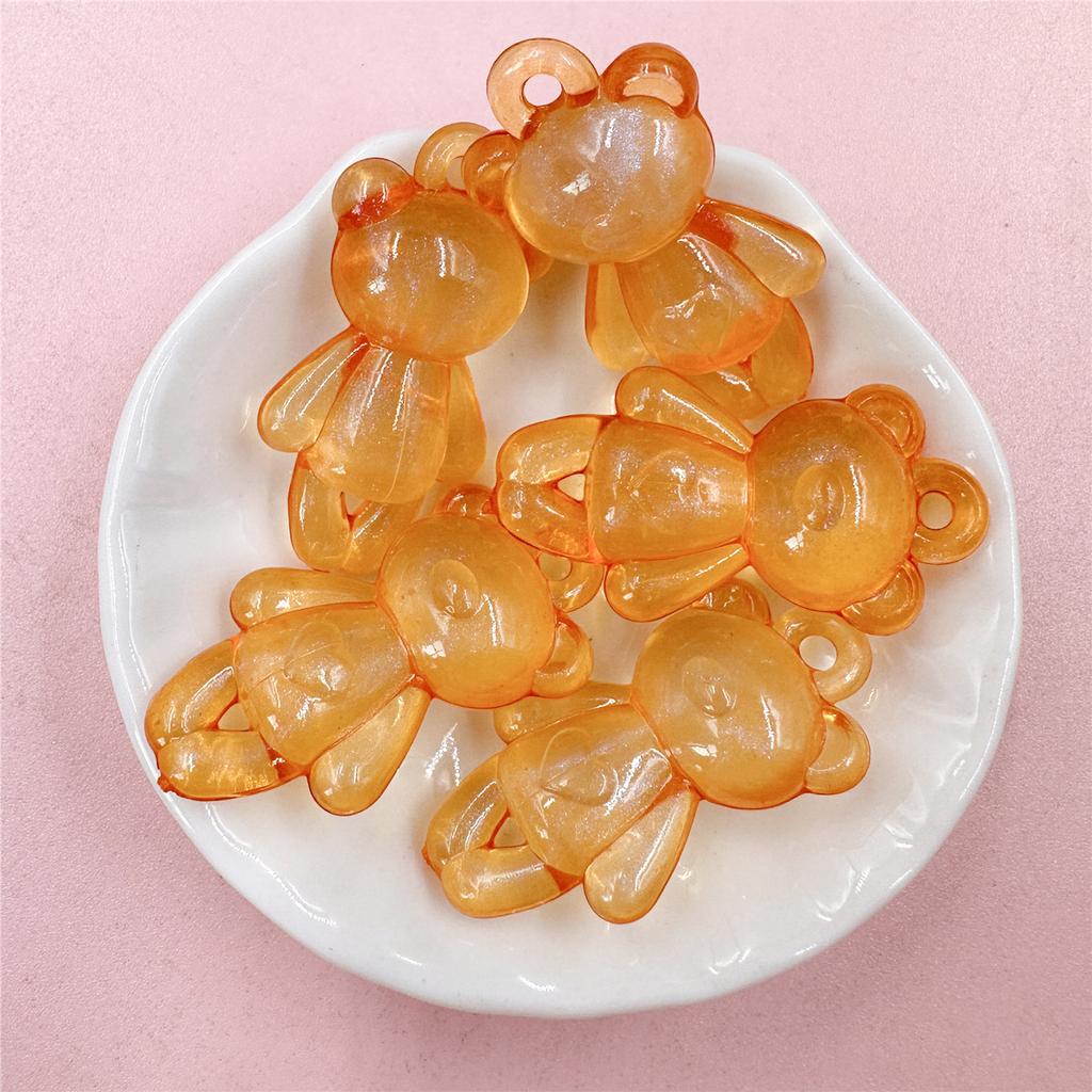 5 шт. 21*39,5 мм модные акриловые стоящие бусины в виде медведя кулон DIY материал ручной работы для производства ювелирных изделий