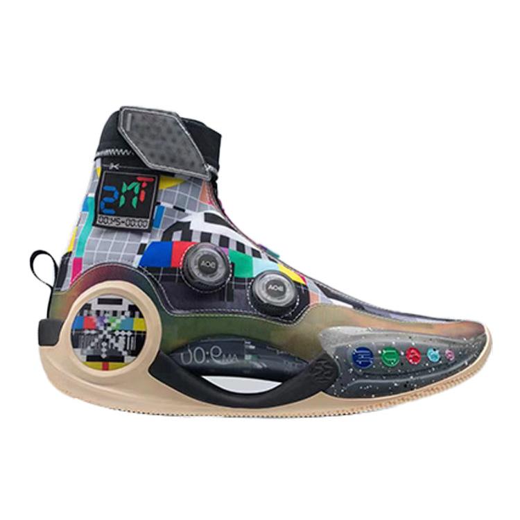 Баскетбольные кроссовки Li Ning WOW 9 Infinity Мужские Высокие Черный/Мультиколор ABER003-2