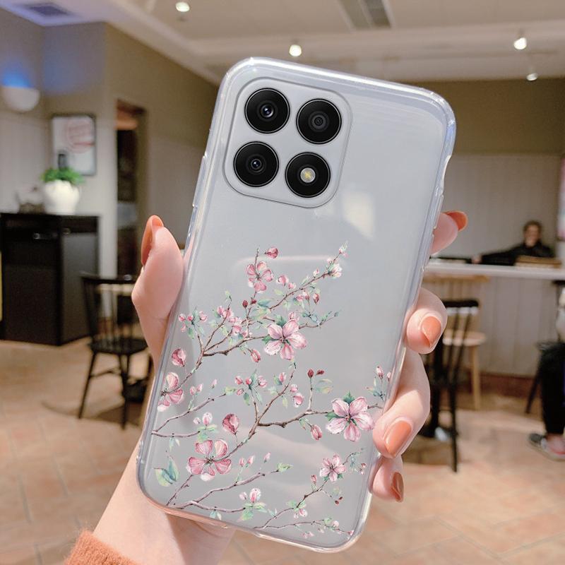 Чехол для Honor 70 Lite 5G Силиконовый Мягкий Прозрачный ТПУ Чехол для Honor X8a X8b X8c X8 5G X6 Защитная Накладка на Телефон с Рисунком Женский
