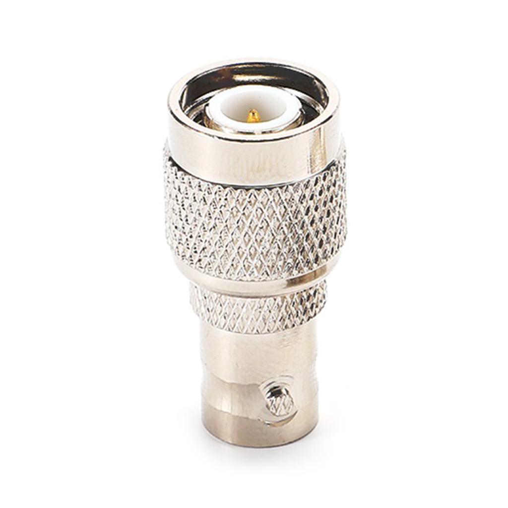 Metal Connector TNC Male to BNC Female Converter RF Coaxial Adapter Silver for Laboratory and DIY Electronic Projects