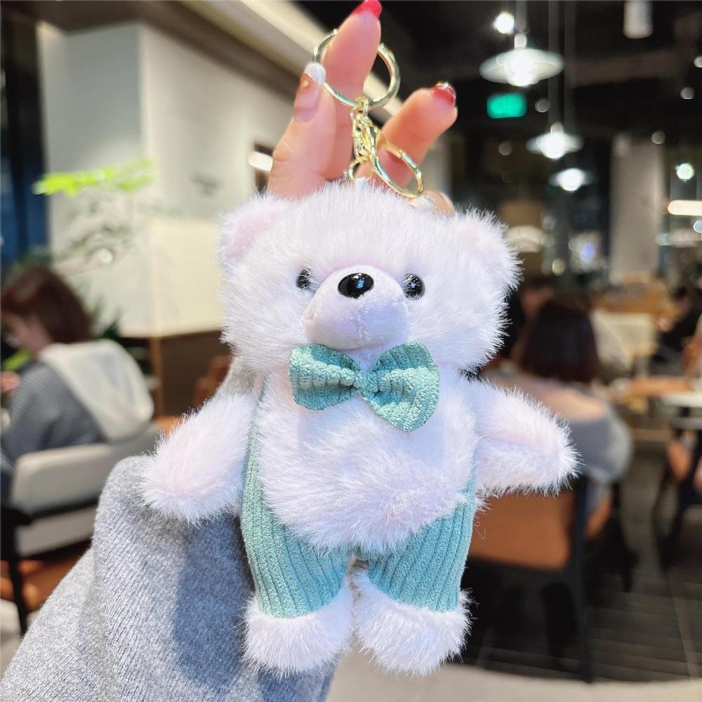 Мягкий плюшевый брелок в виде медведя-банта для девочки, сердечка, галстука-бабочки, плюшевой куклы, подвесного аксессуара