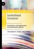 Книга Institutional Grammar : Foundations and Applications for Institutional Analysis