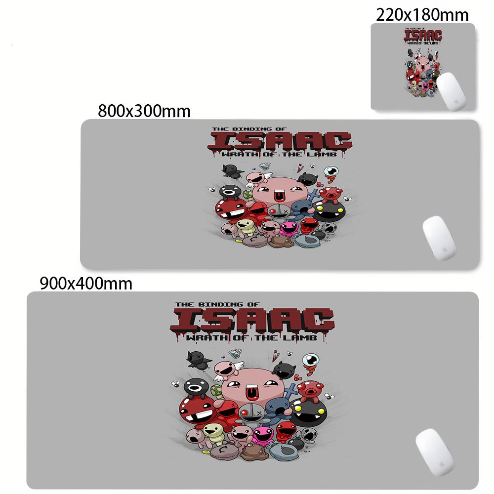 Anime The Binding Of Isaac Mousepad Game Keyboard Lock Edges Mice Pad Computer Accessories Non-slip Deskmats Pc Cabinet Mausepad