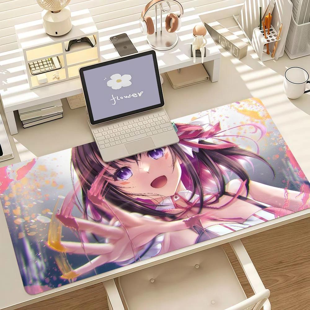 Anime Azki Large Mouse Pad Gaming Desk Mat Nonslip Rubber Cushion For Laptop Pc Office Student Desktop Decor