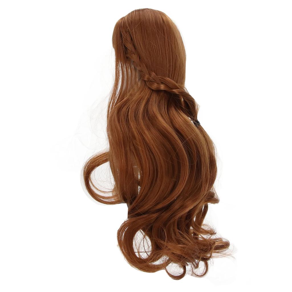 Doll Hair Wig Curly Style Neat Bangs DIY Cutting Soft Doll Supplies for 1 3 8 To 9in Head Circumference BJD Doll