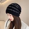 Knitted Pile Heap Ear Protection Women's Hat Autumn and Winter New Woolen Cap Fleece-Lined Thickened Outdoor Keep Warm