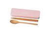 Tatsumiya Iro Iro Slide Spoon Chopsticks X X H2 18.0 & Set, Peach, Size Approx. W18.9 D5.7 (33351)