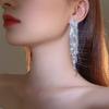 Super Flash Full Of Diamonds Long Tassel Earrings Female Fashion Temperament Earrings Earrings Jewelry 1 Pair