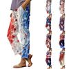Женские повседневные модные принтованные прямые брюки с карманами