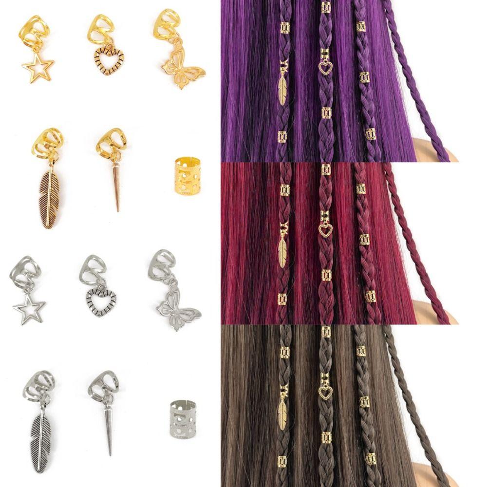 26pcs Dread Locks Hollow Out Hair Ring Hair Braiding Hair Braid Tubes Dreadlocks Beads  Decor