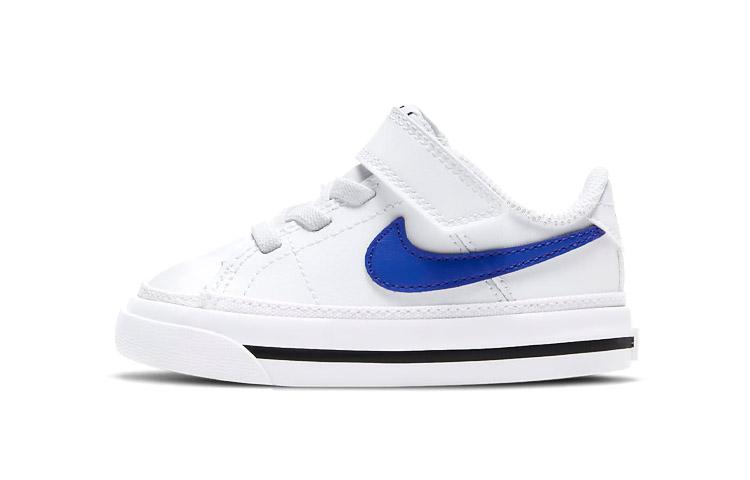 Nike Кроссовки Court Legacy с нескользящей и износостойкой подошвой, низкие, для малышей, Белый Синий Черный, для младенцев и малышей DA5382-101