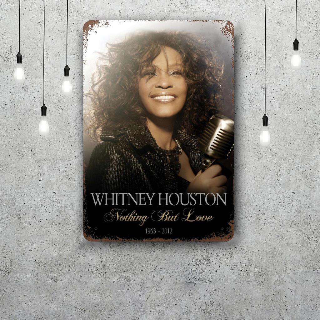 whitney houston Vintage Tin Sign Home Decor Wall Decor Art Wall Mural Room Decoration Decor Retro Metal Sign Plate Bar Posters