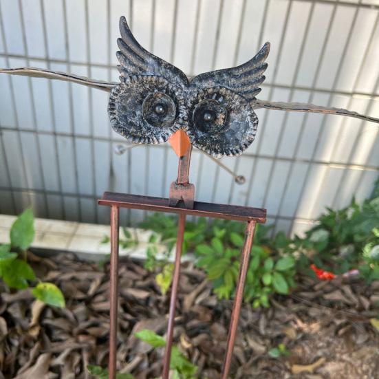 Яркая кинетическая ветровая вертушка, садовая скульптура, металлическое крыло орла, хлопающая скульптура, уличный декор