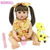 BZDOLL 55 см силиконовая кукла реборн всего тела, реалистичная 22-дюймовая виниловая кукла «живые дети», платье принцессы для маленьких девочек, подарок на день рождения